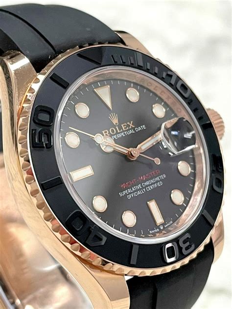 rolex yacht-master gold rubber 40mm|rolex yacht master 40 thickness.